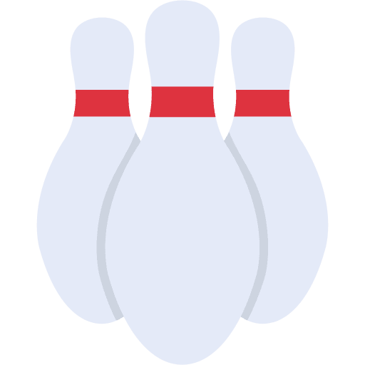 Bowling pin generic color fill clipart image