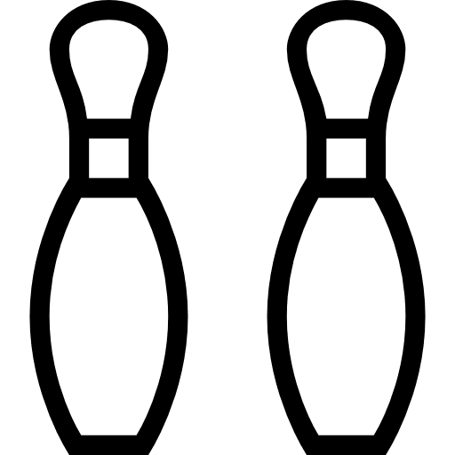 Bowling pin outline sport games clipart vector
