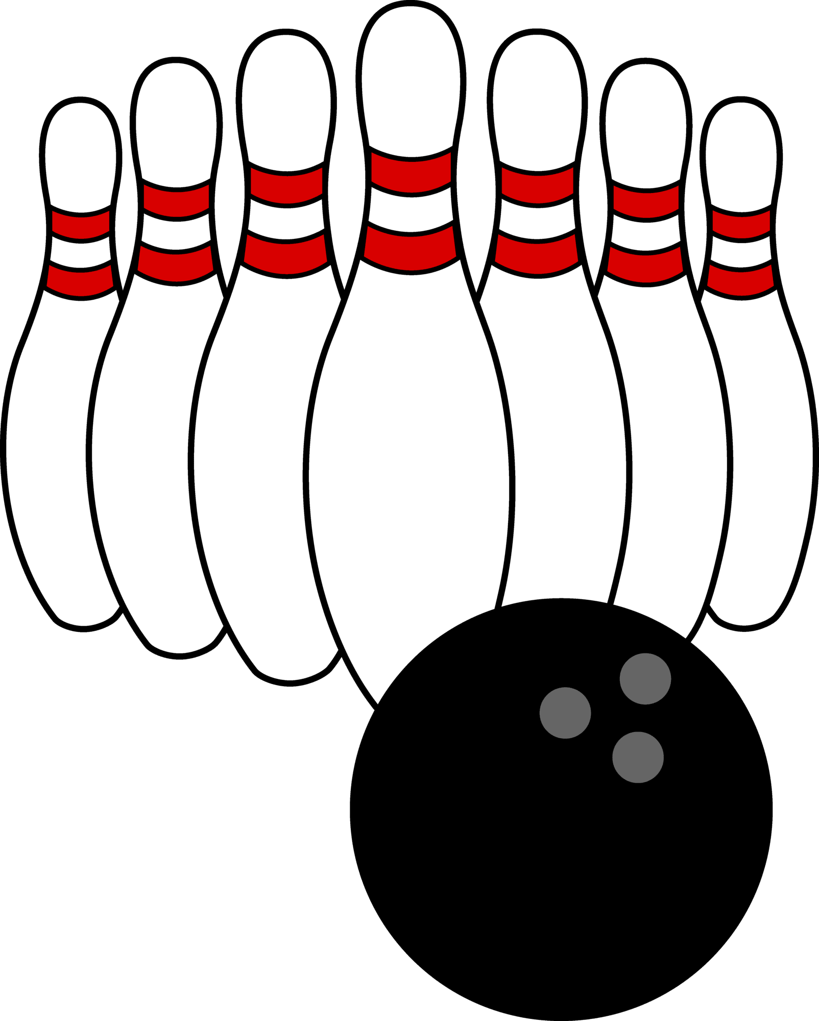 Bowling pin pictures of balls and pins clipart