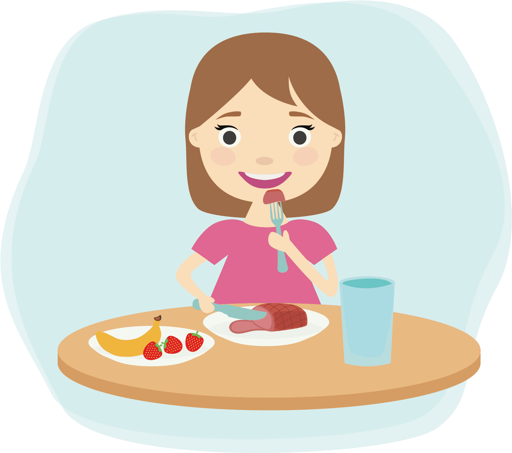 Breakfast eating child clipart healthy picture