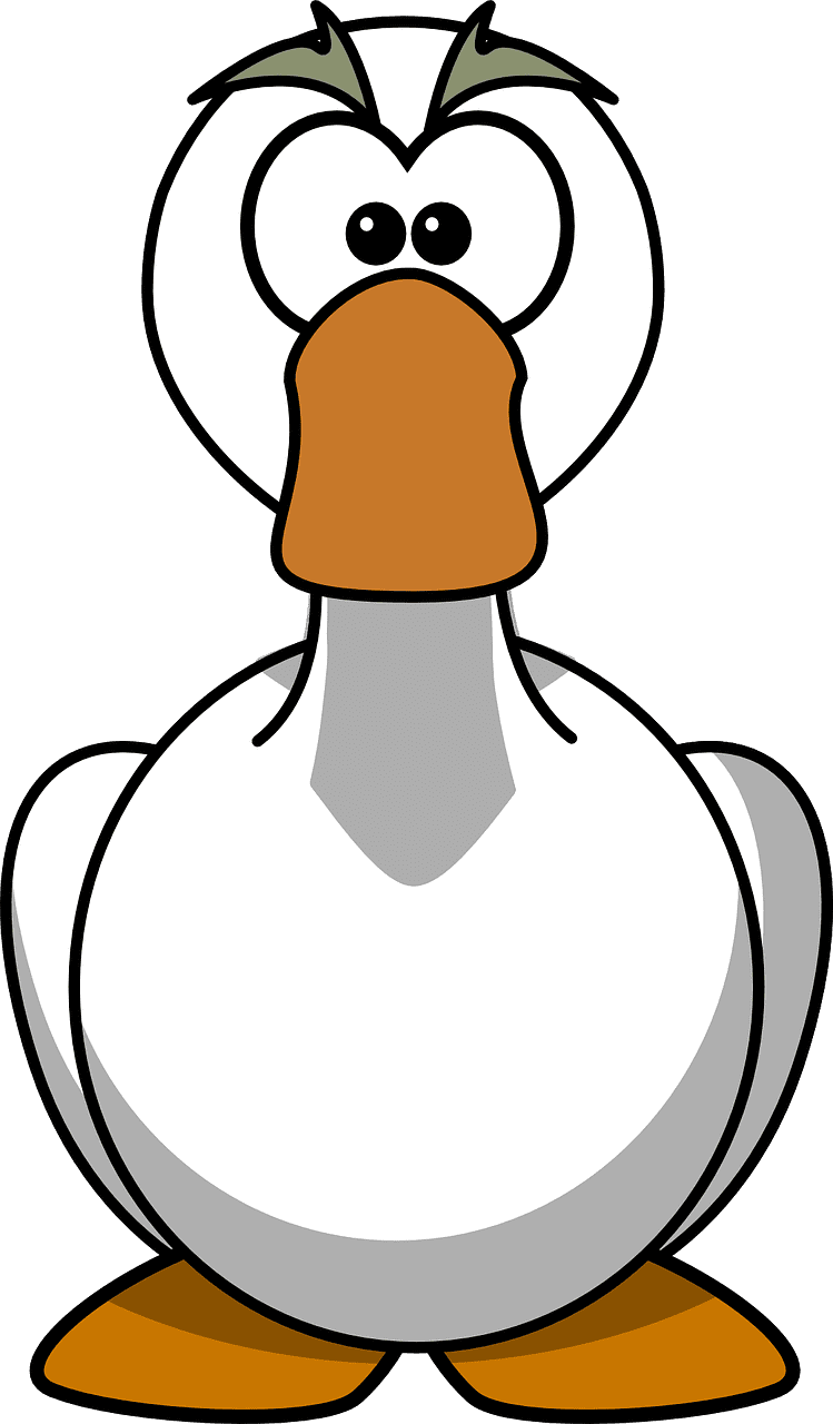 Cartoon goose by animaltoonstudios clipart transparent