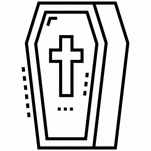Casket coffin dead body box death funeral home clipart logo
