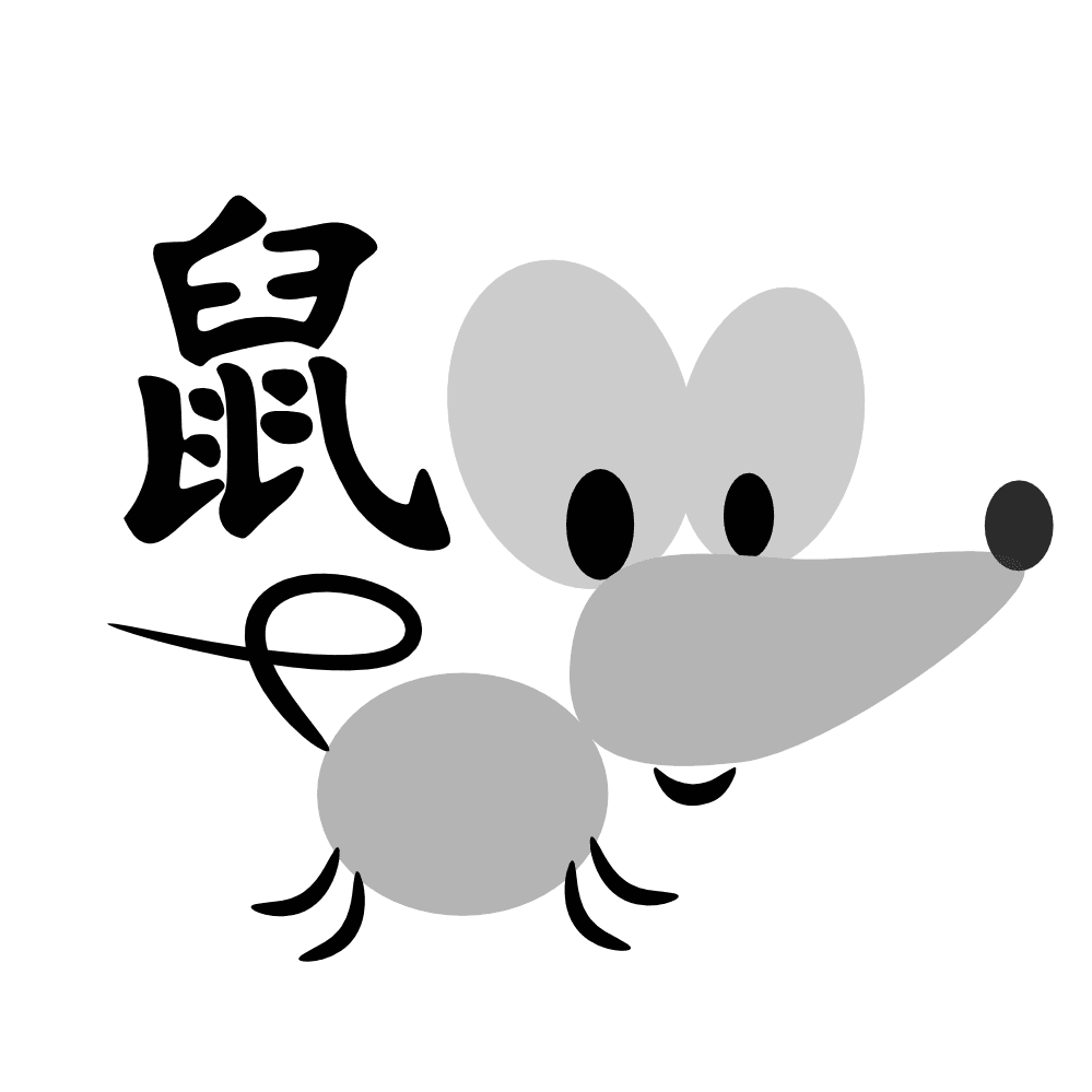 Chinese horoscope rat sign character clipart vector