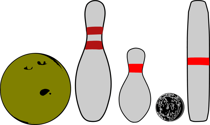 Clipart bowling pin and balls by mazeo image