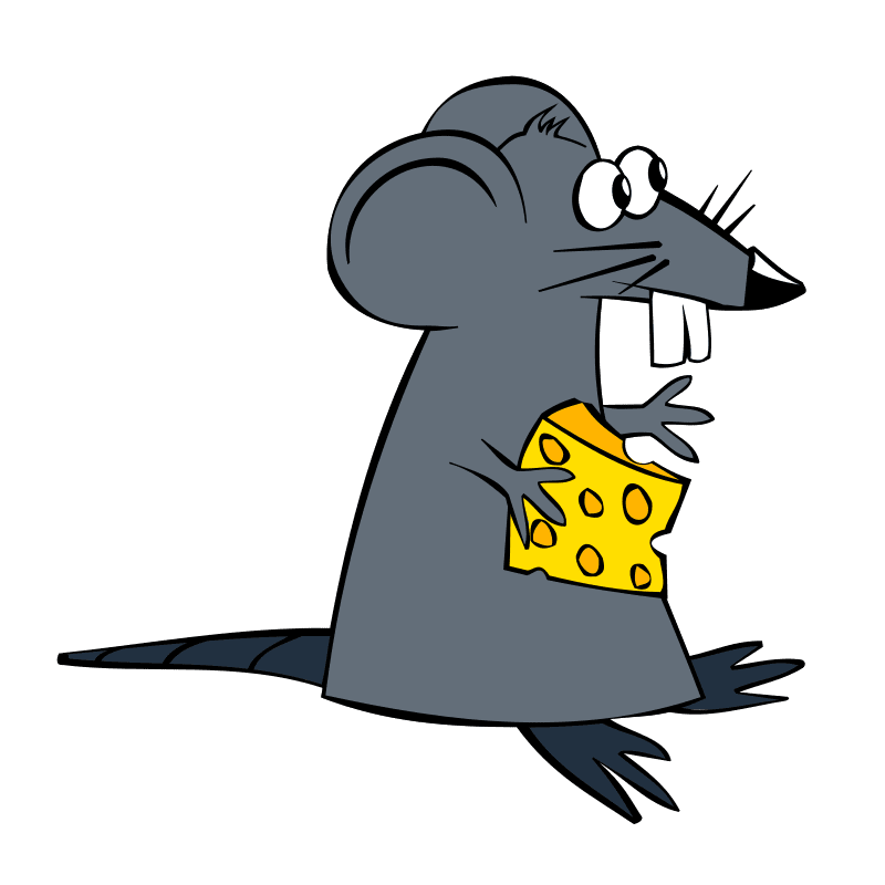 Clipart greedy rat by nicubunu vector