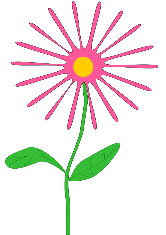 Clipart whimsical pink flower jenni picture