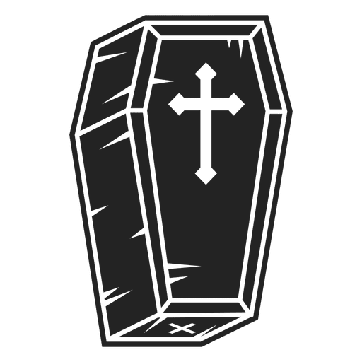 Coffin black design for shirts clipart photo