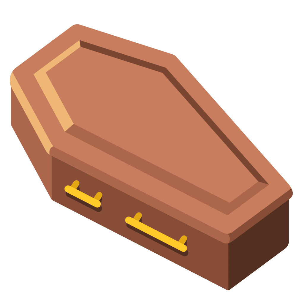Coffin emoji clipart vector