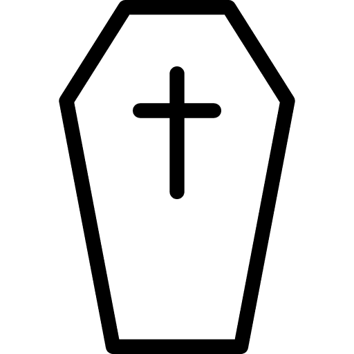 Coffin line smind clipart logo