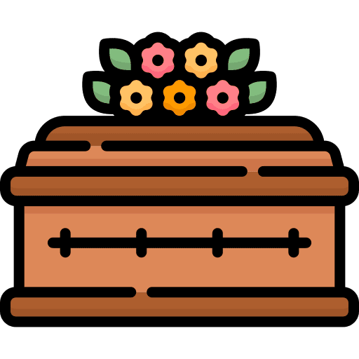 Coffin special lineal color clipart background