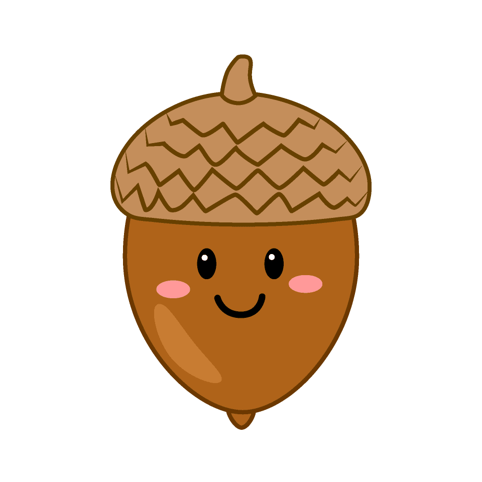 Cute acorn picture illustoon clipart fall