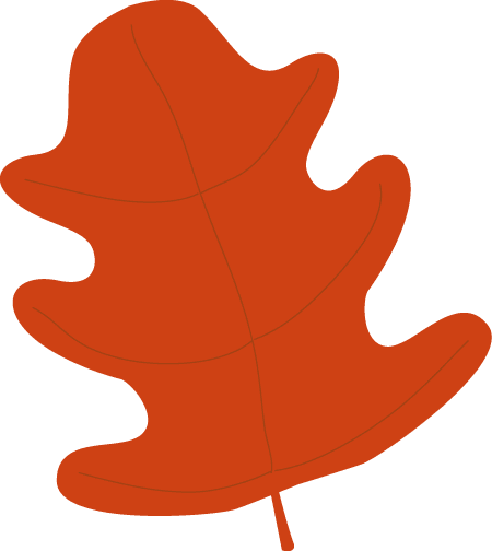 Cute fall autumn leaf clipart logo