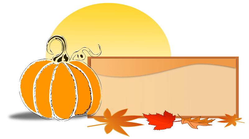 Cute fall clipart inky background