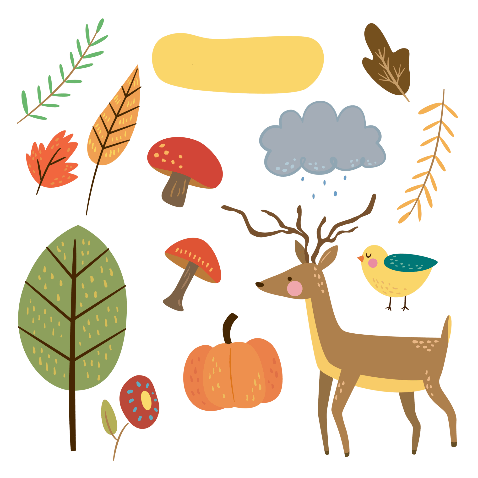 Cute fall critter autumn planner stickers and clipart photo