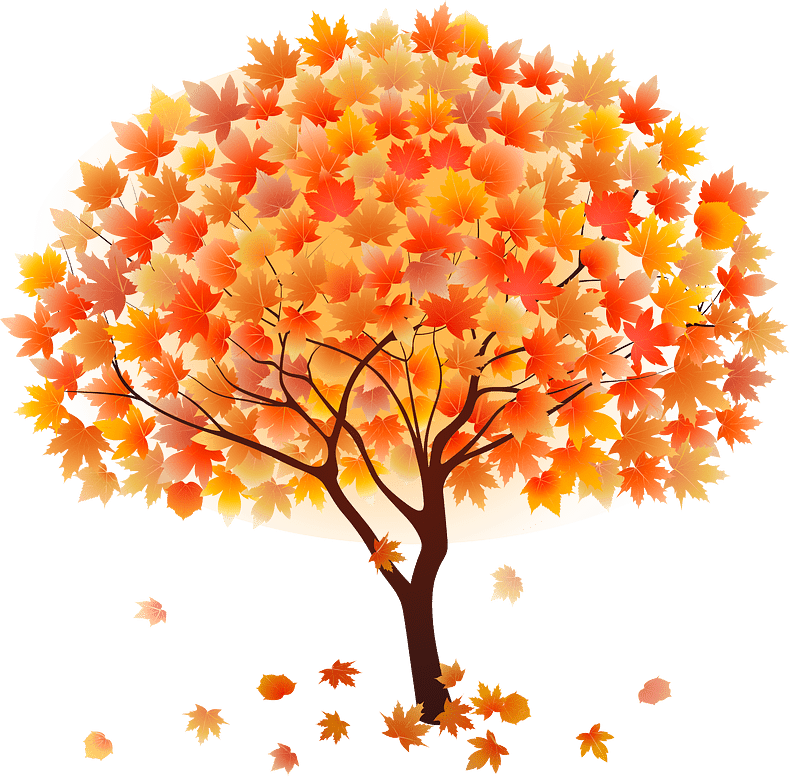 Cute fall tree clipart picture