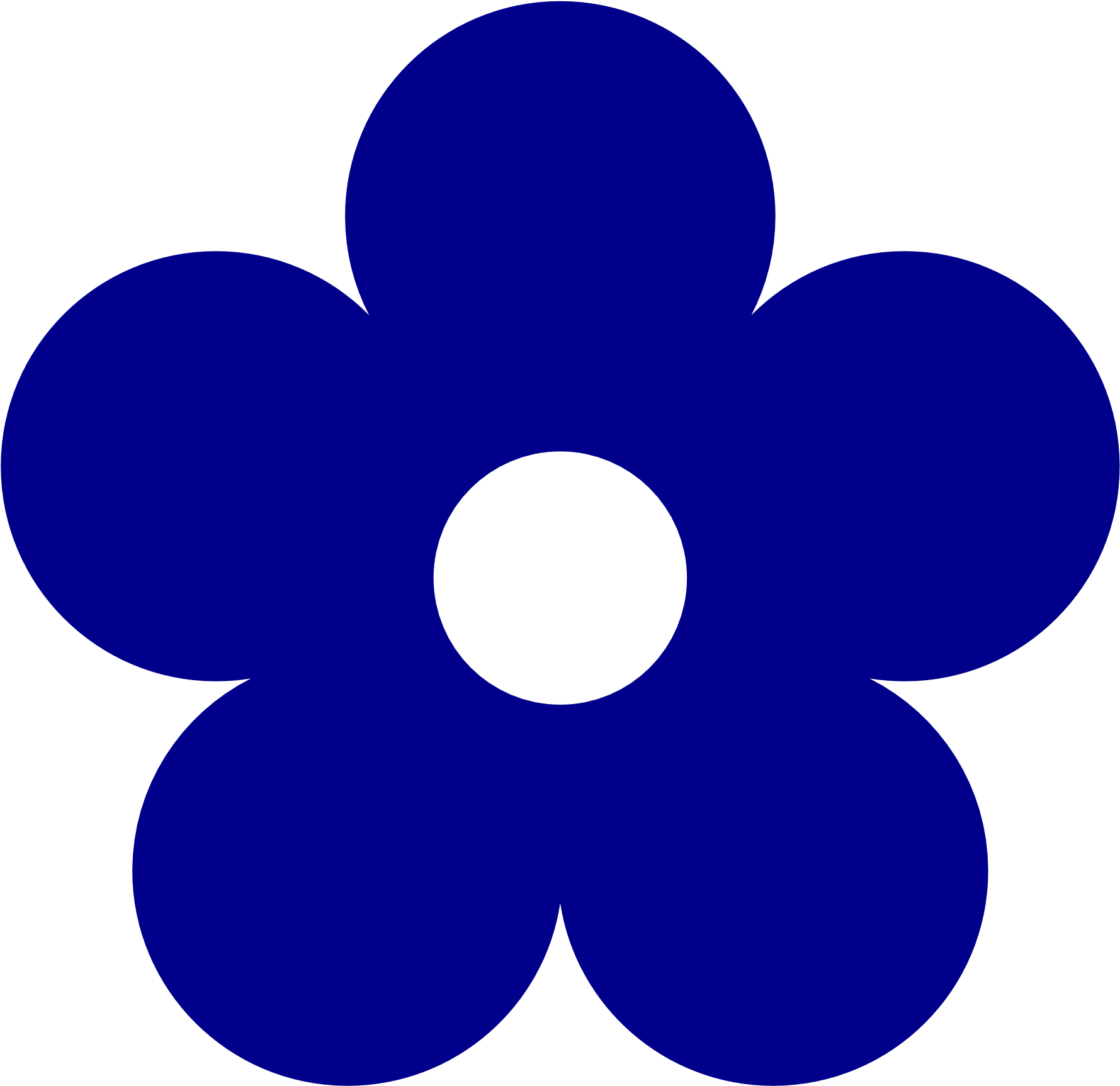 Dark Blue Flower Clipart Pink Image Clipartix