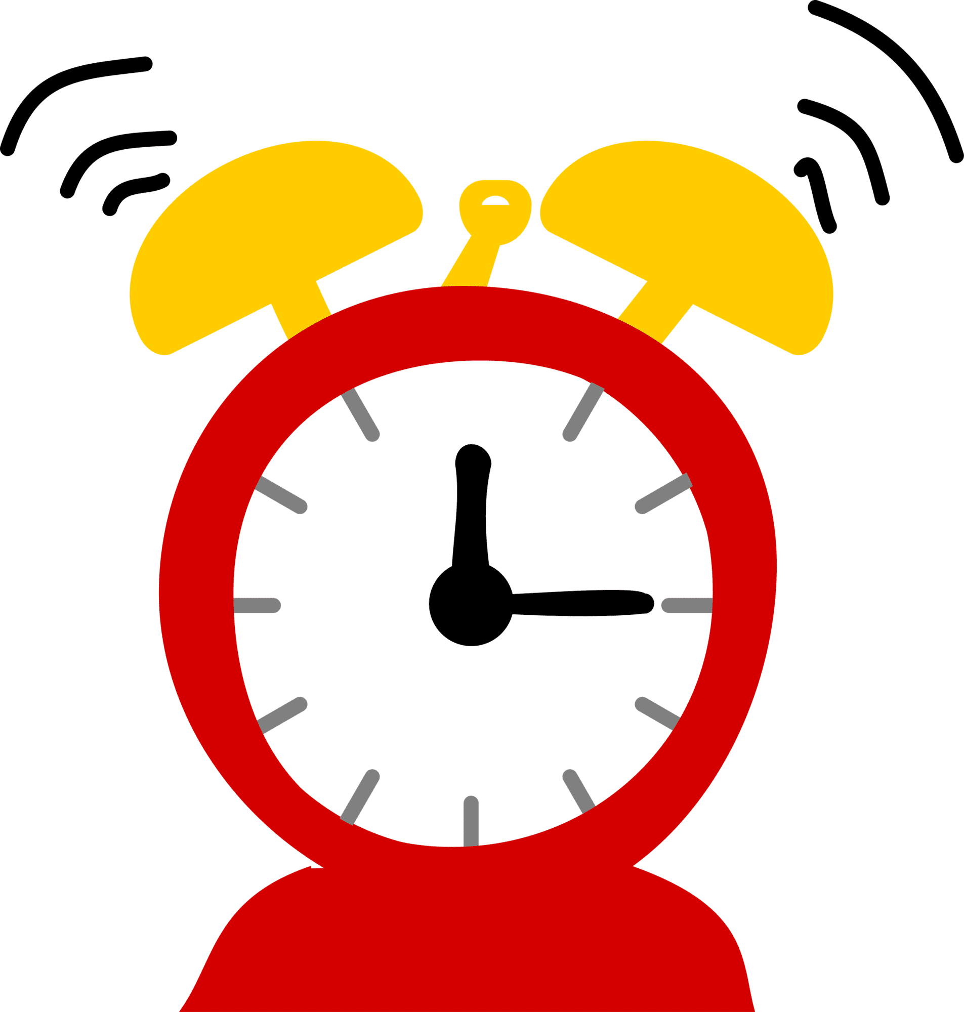 Draw alarm clock commons clipart clip art