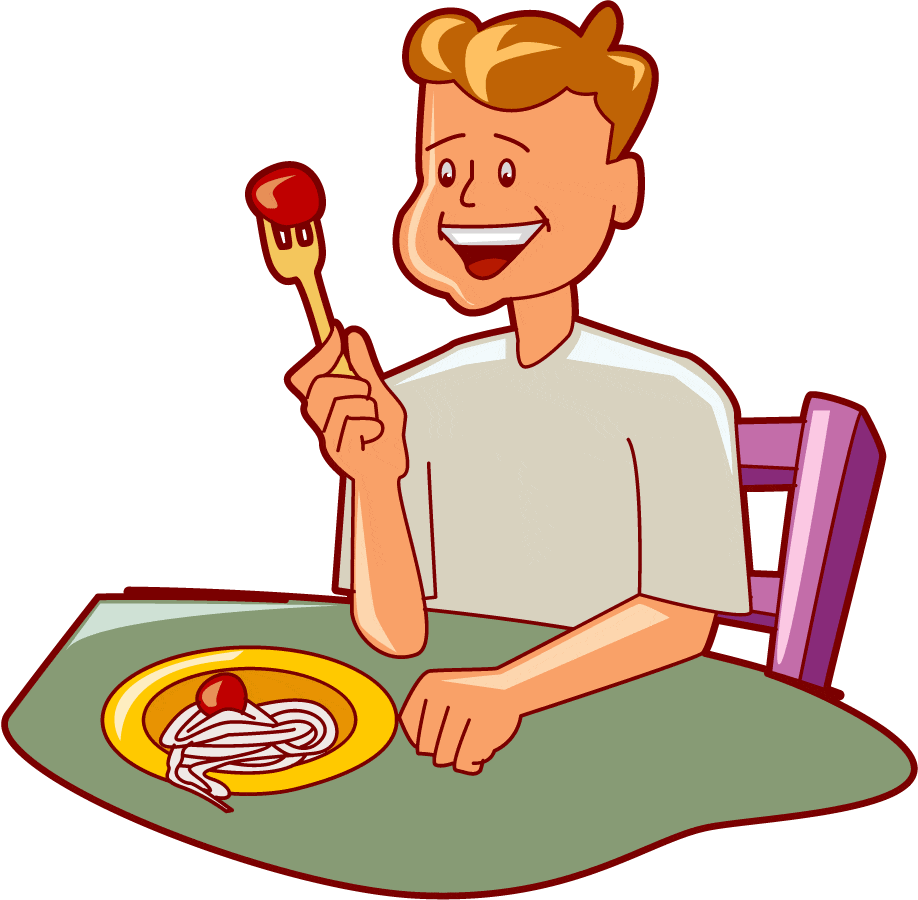 Eating clipart of people vector