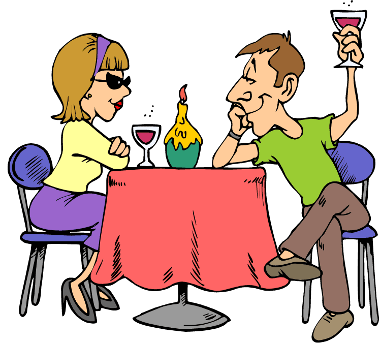 Eating dinner clipart picture