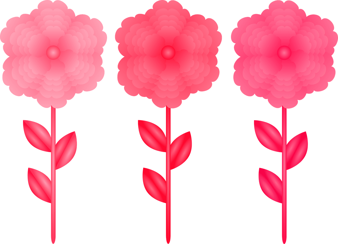Flowers pink flower spring vector clipart