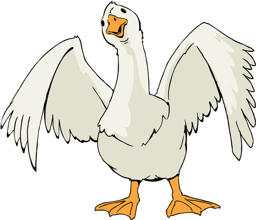 Goose and share clipart about to use transparent