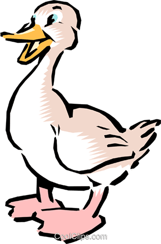 Goose cartoon duck vector clipart