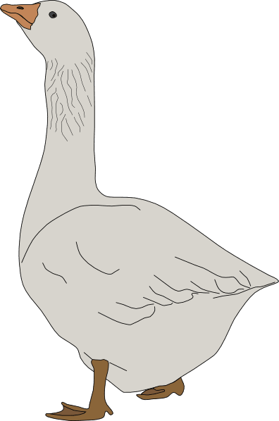 Goose clipart vector line