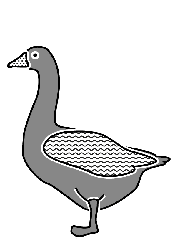 Goose tactile images encyclopedia clipart