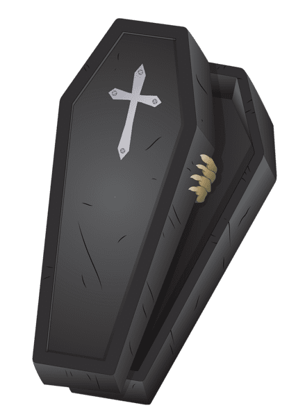 Halloween black coffin picture layout clipart