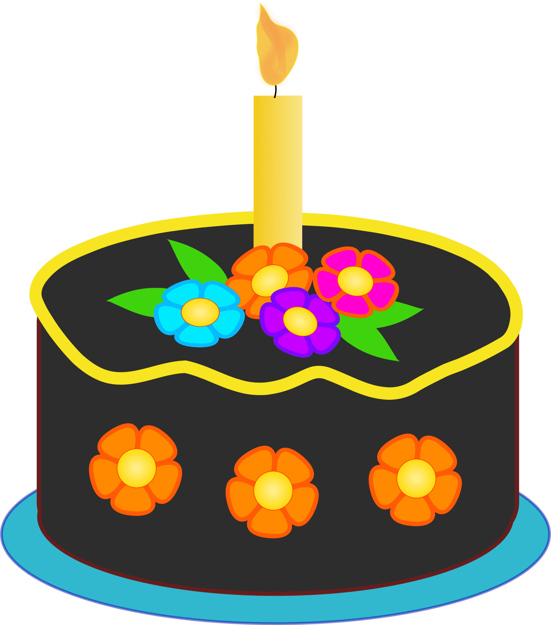 Happy birthday cake clipart items used in party logo