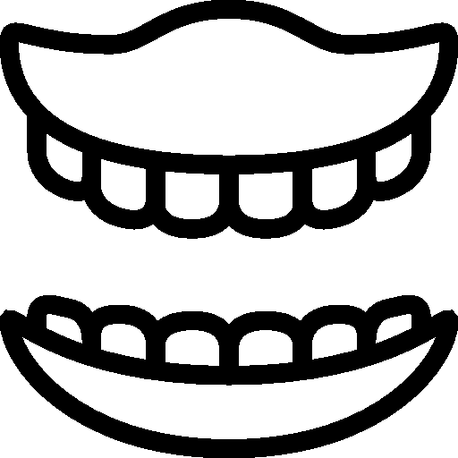 Healthcare false teeth ios clipart vector