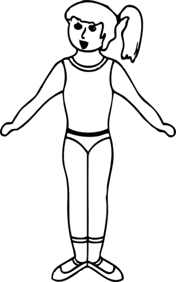 Human body outline template clipart to use logo