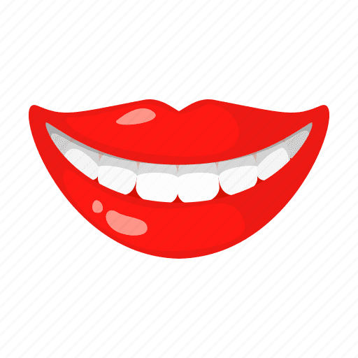 Lips smile teeth clipart vector