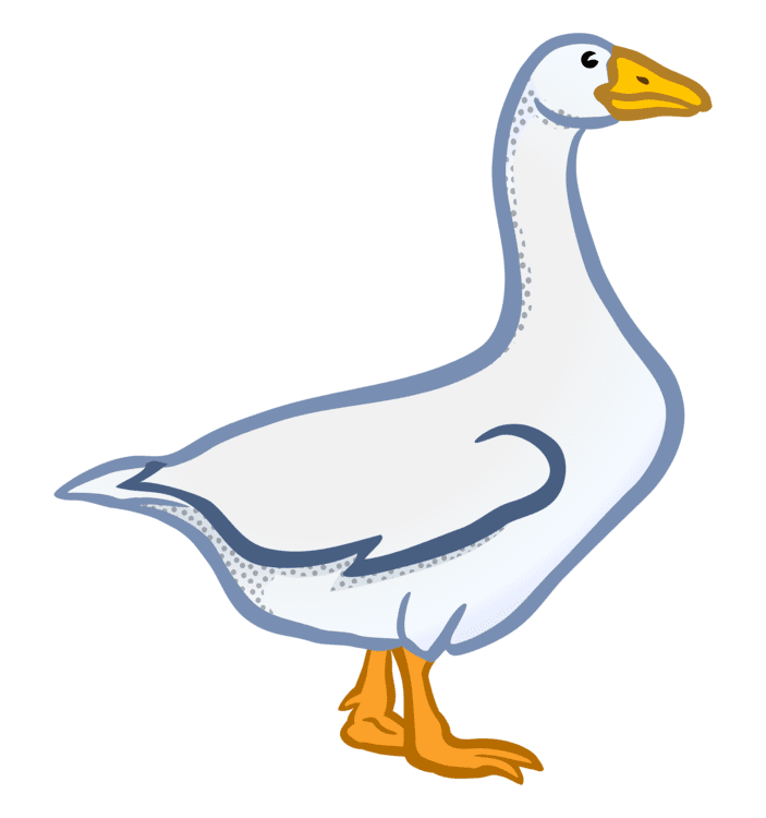 Live goose duck clipart vector