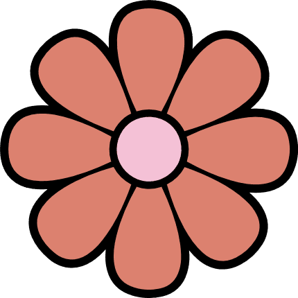 Pink flower bloom clipart image for members
