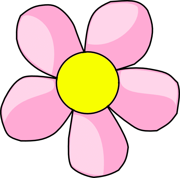 Pink flower clipart clip art 2