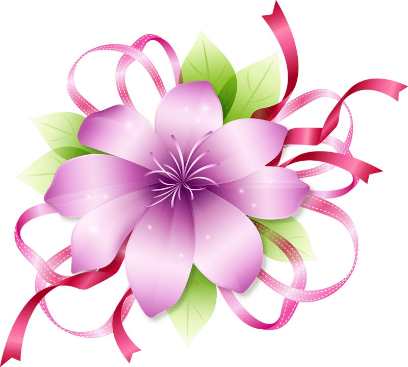 Pink flower clipart high quality free