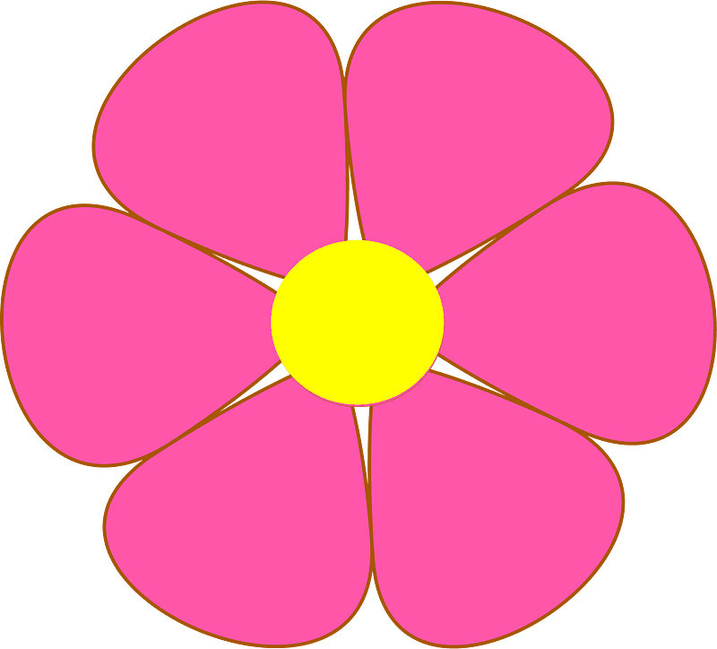 Pink flower clipart photo 2