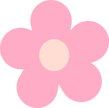 Pink flower element vector clipart