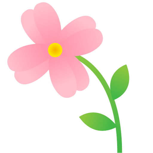 Pink flower generic gradient fill clipart picture