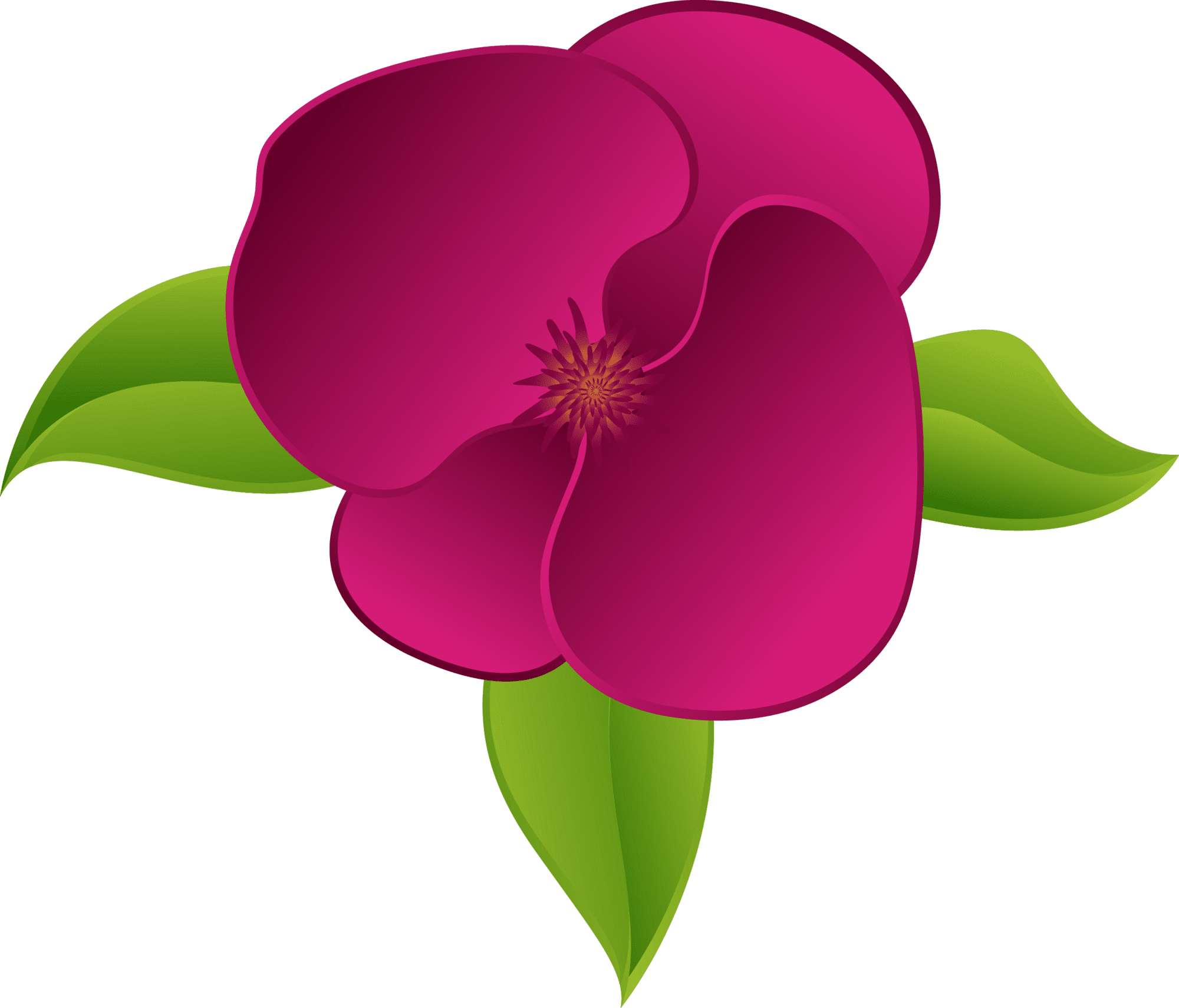 Pink flower orchid clipart vector