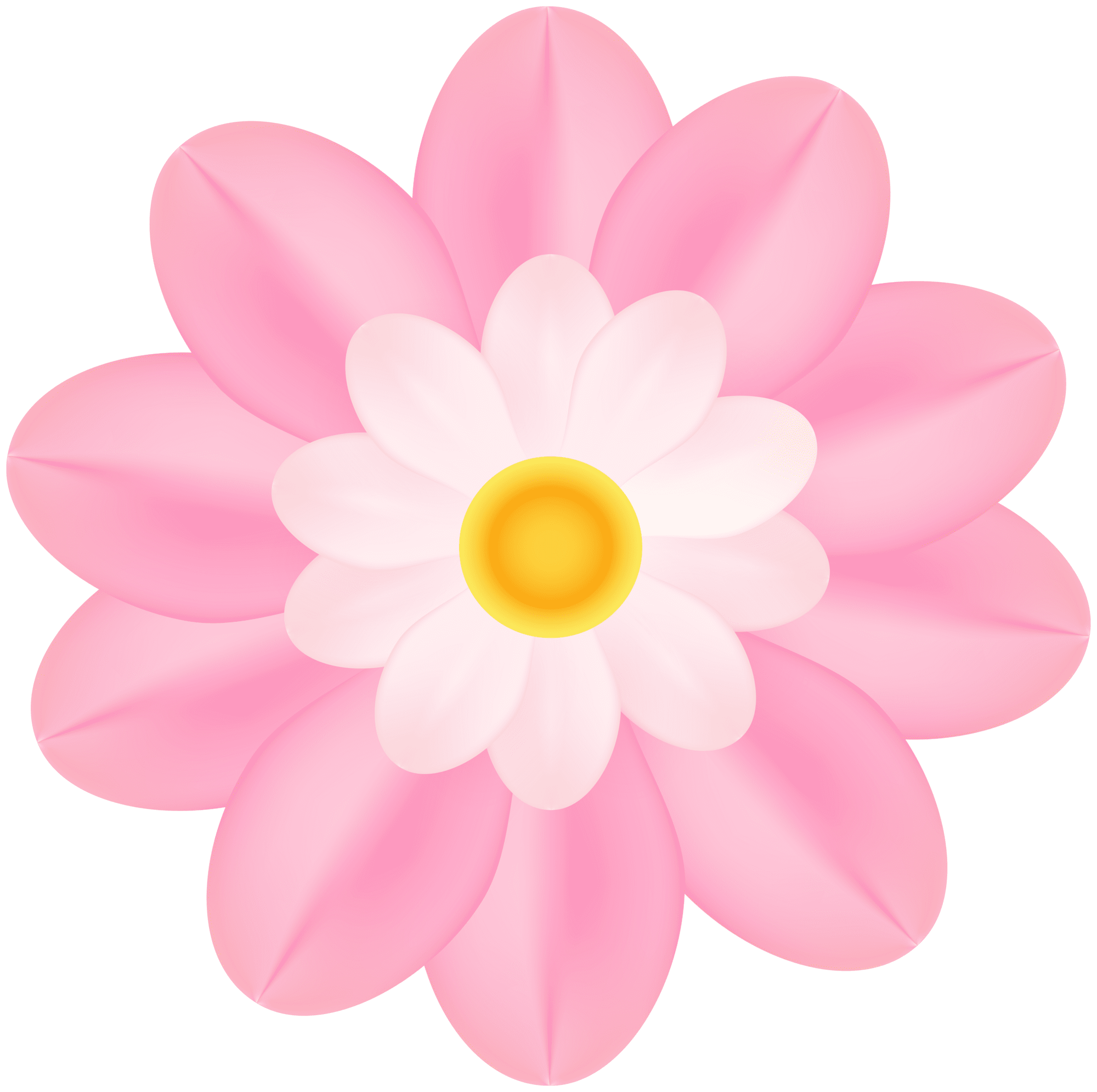 Pink flower soft decorative clipart image