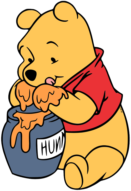 Pooh eating honey metal cutting die scrapbuck clipart transparent
