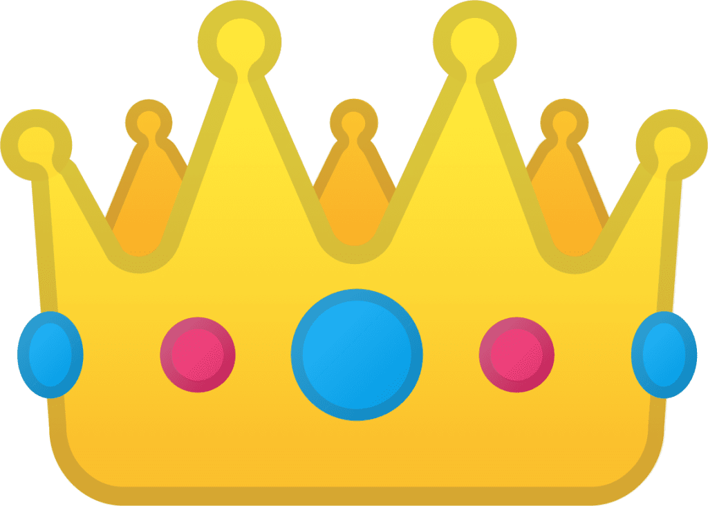 Queen crown emoji for clipart vector