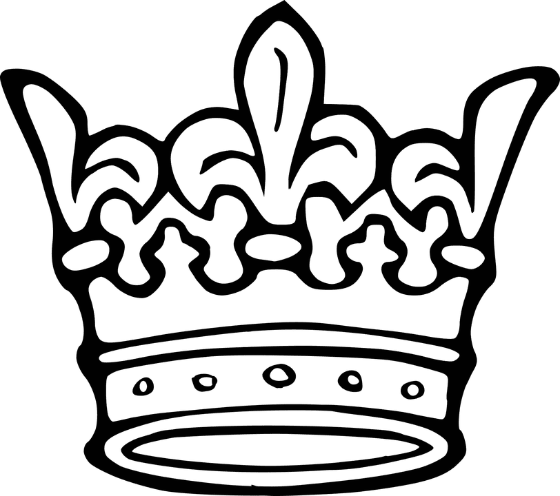 Queen crown vintage clipart vector