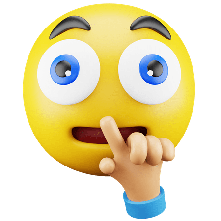 Quiet hand emoji in blend clipart vector