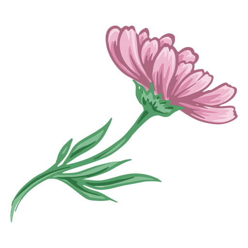 Realistic pink flower design for shirts clipart vector