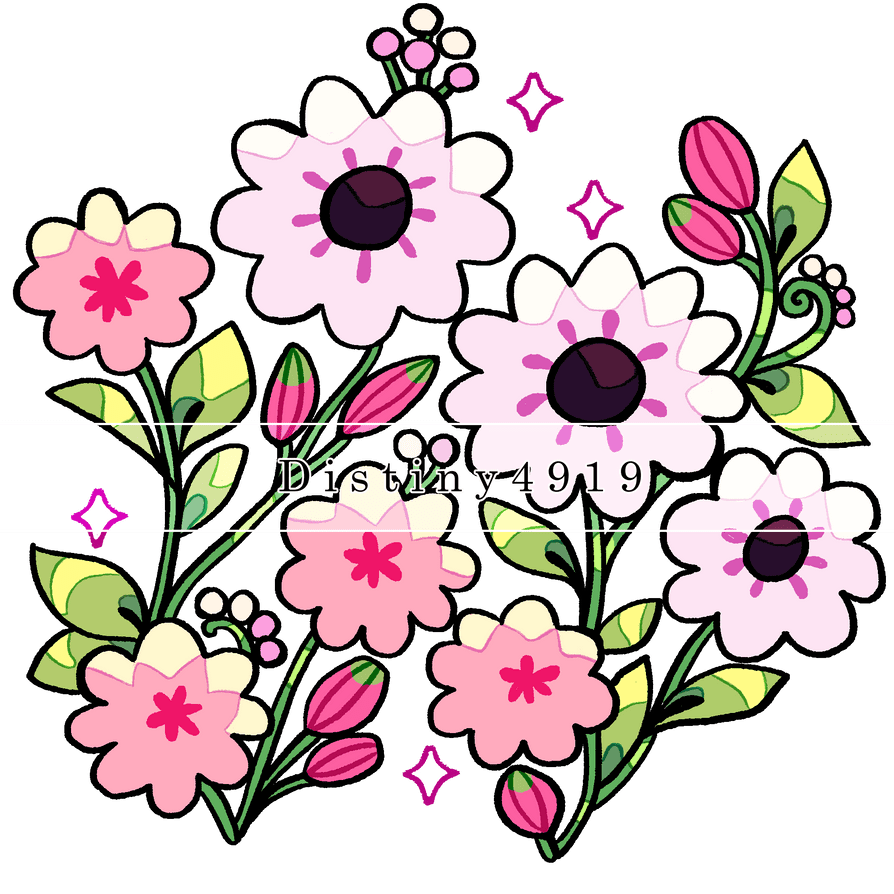 Redbubble pink flower by distiny clipart transparent
