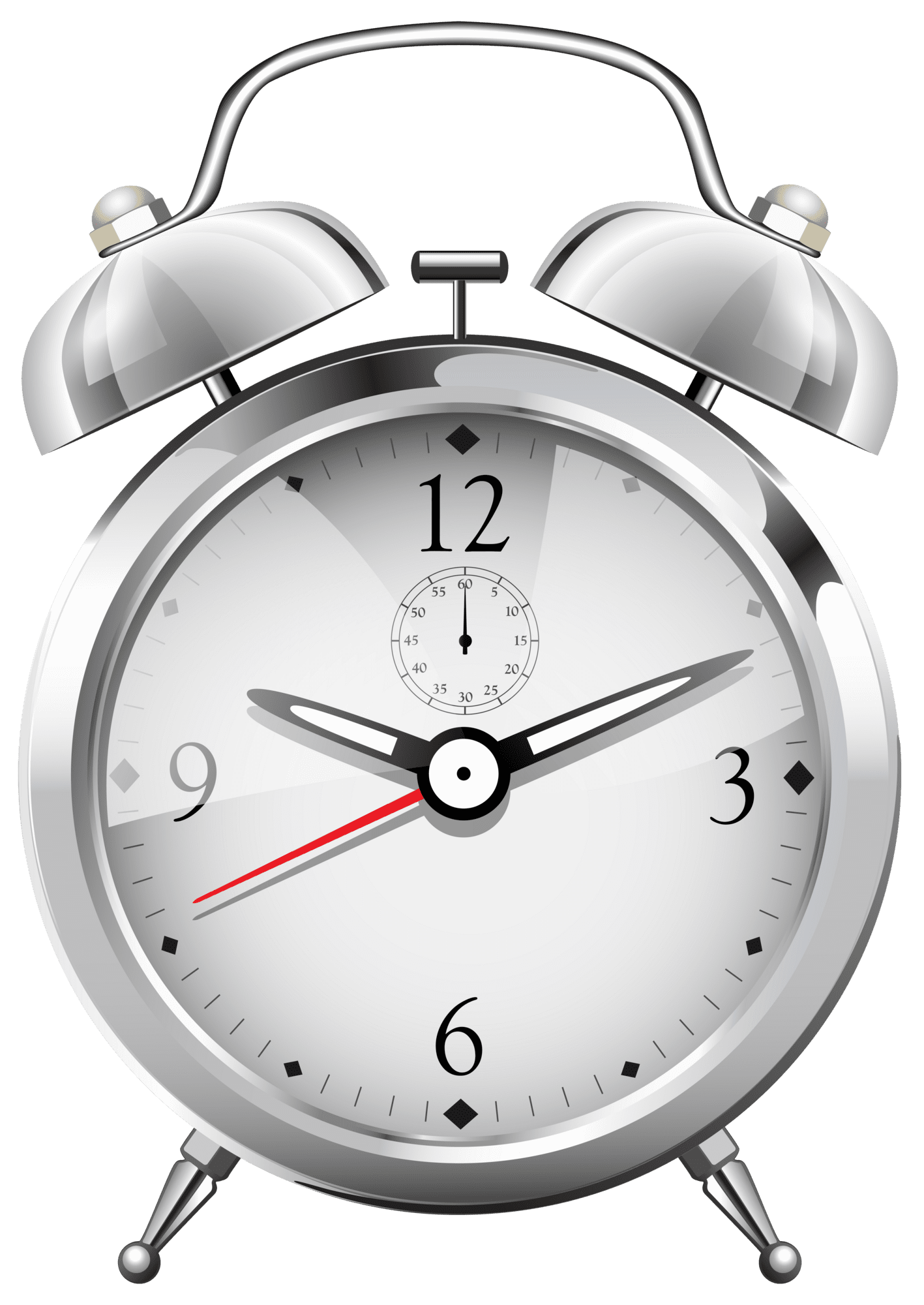 Silver alarm clock clipart best transparent