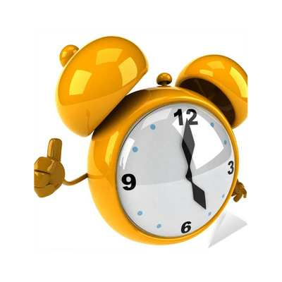 Sticker fun alarm clock clipart logo